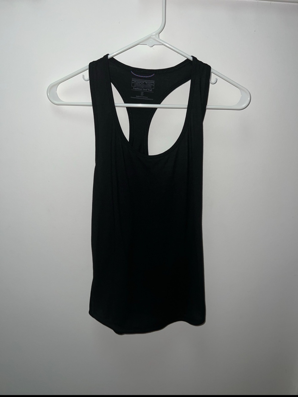Patagonia Capilene Cool Trail Black Racerback Tank Top Size S